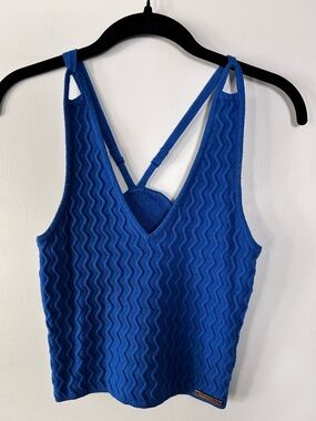 House of Sunny Blue Knit Tank & Pants Set